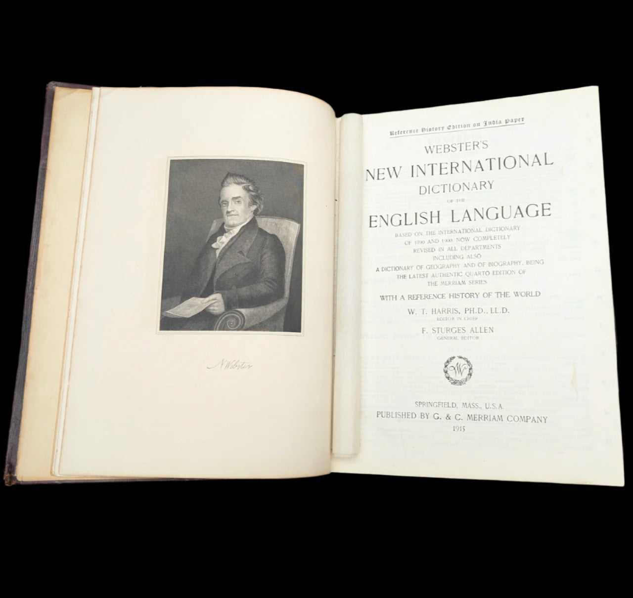 Webster's New International Dictionary by G. & C. Merriam Co. (RARE India Paper Edition), 1915 🕰️ 📜📚