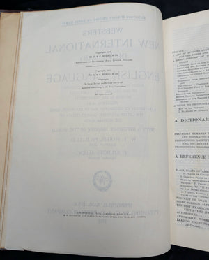 Webster's New International Dictionary by G. & C. Merriam Co. (RARE India Paper Edition), 1915 🕰️ 📜📚