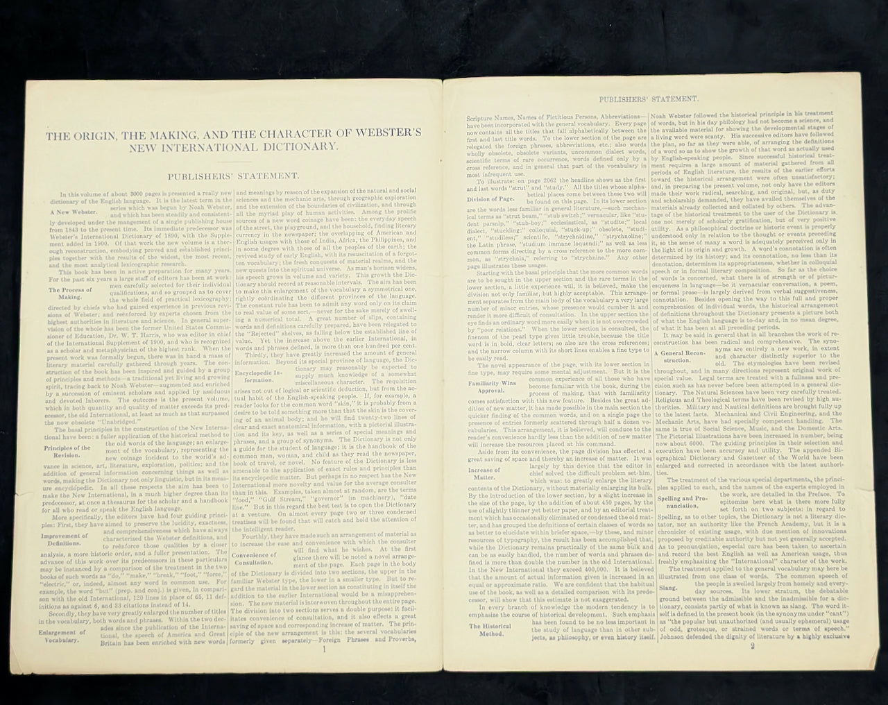 Webster's New International Dictionary by G. & C. Merriam Co. (RARE India Paper Edition), 1915 🕰️ 📜📚