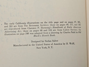 It's an Old California Custom by Lee Shippey (Signed Second Printing), 1948 🐻📜☀️