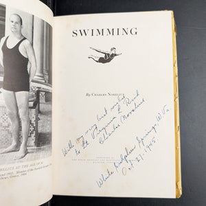 Swimming by Charles Norelius (RARE Signed First Edition), 1934 🏊♂️📜🏆