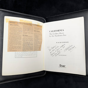 California: The Golden Shore by the Sundown Sea by W. H. Hutchinson (Signed Second Edition), 1988 🌴🌞🌅