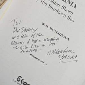 California: The Golden Shore by the Sundown Sea by W. H. Hutchinson (Signed Second Edition), 1988 🌴🌞🌅
