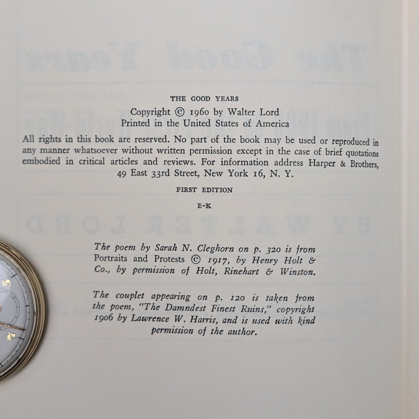 Los buenos años de Walter Lord (Primera edición con sobrecubierta), 1960 📜🇺🇸🏛️
