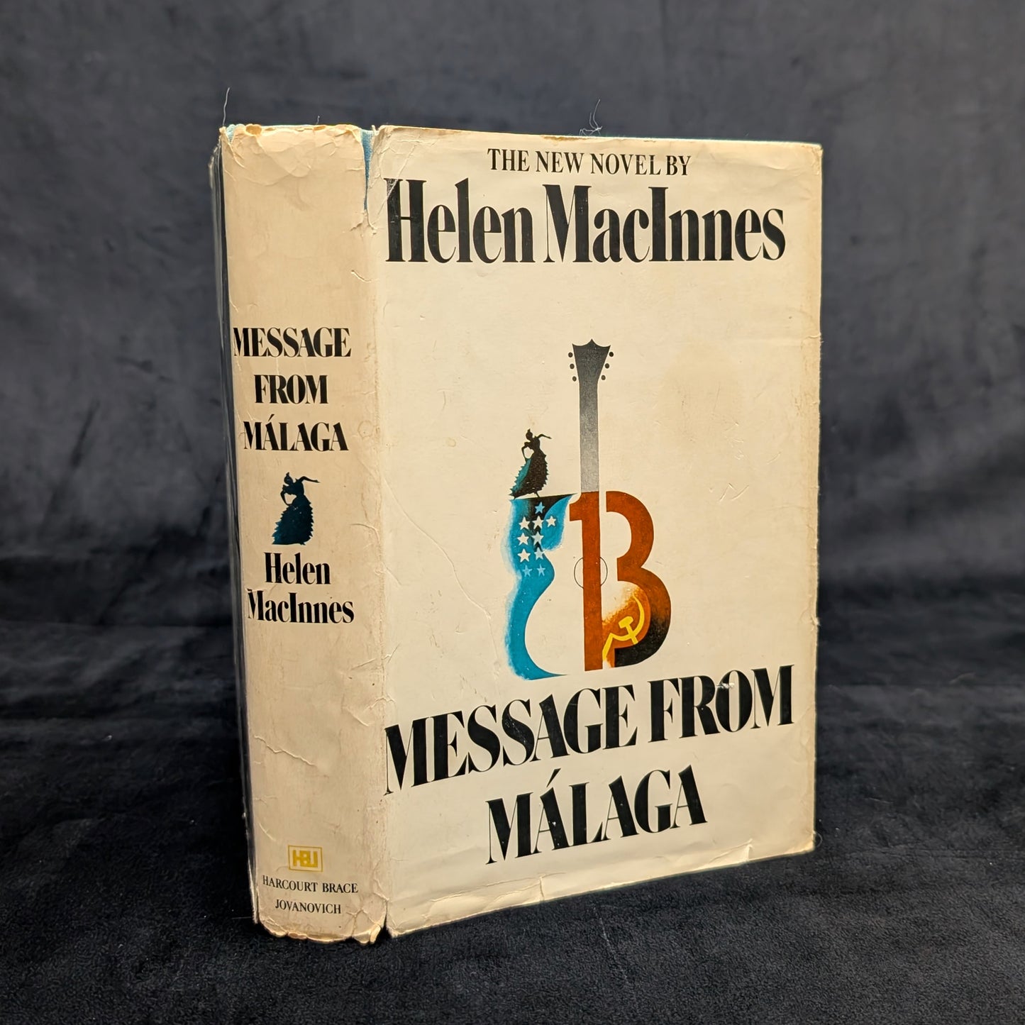 Message from Malaga by Helen MacInnes (First Edition with Inscription), 1971 🇪🇸🕵️♀️📜