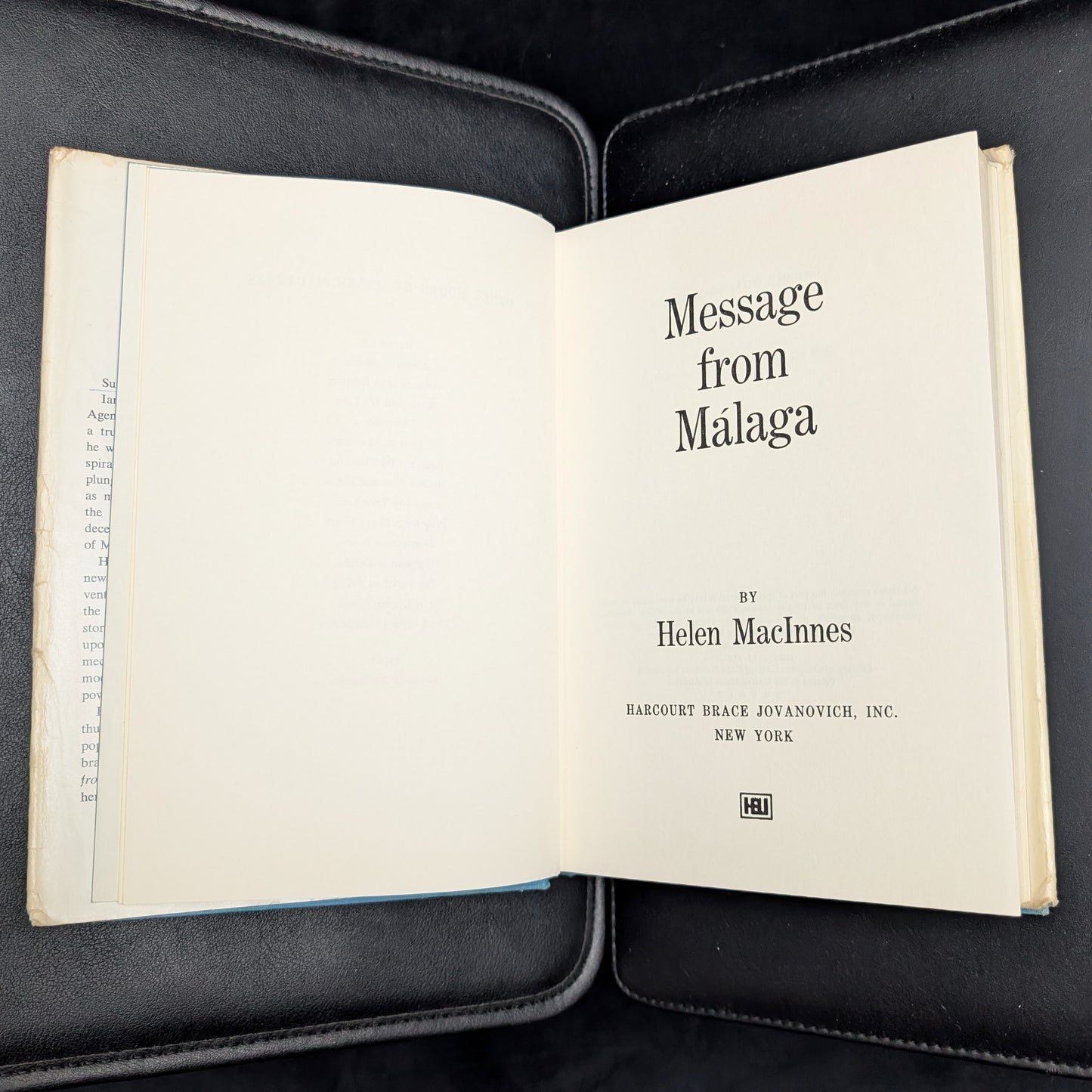 Message from Malaga by Helen MacInnes (First Edition with Inscription), 1971 🇪🇸🕵️♀️📜