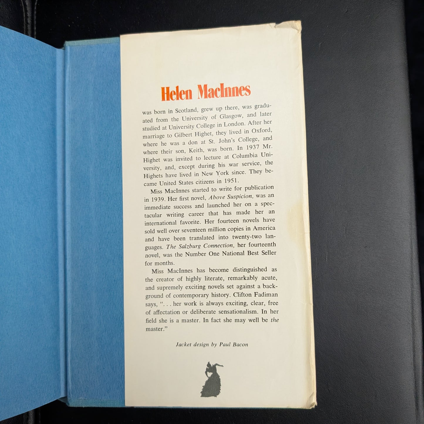 Message from Malaga by Helen MacInnes (First Edition with Inscription), 1971 🇪🇸🕵️♀️📜