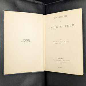 The History of David Grieve by Mrs. Humphry Ward (Early Edition), 1892 📜🕰️🇬🇧