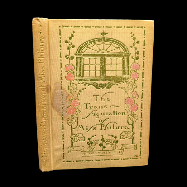 Cover of the book 'The Transfiguration of Miss Philura, 1901' featuring decorative elements and the title text.