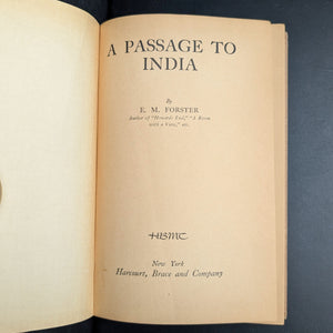 A Passage to India by E.M. Forster (RARE First Edition, Second Printing), 1924 ๐๐ฌ๐ง๐ฎ๐ณ