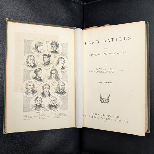 Land Battles by L. Valentine (Prize Inscription, Illustrated, Rare), c. 1890 ⚔️🇬🇧📜