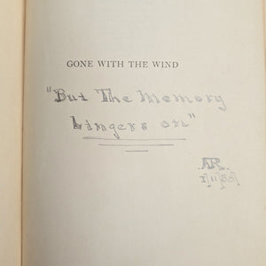 Gone with the Wind by Margaret Mitchell (RARE, Early Printing, Inscribed), October 1936 📜✍️🏛️