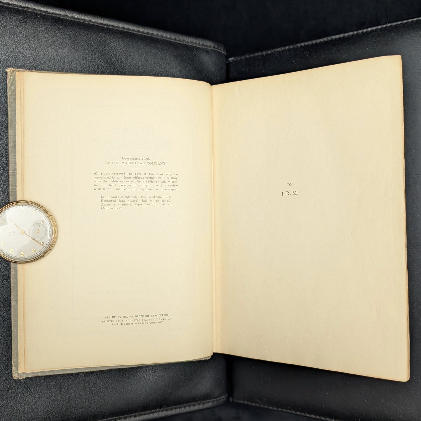 Gone with the Wind by Margaret Mitchell (RARE, Early Printing, Inscribed), October 1936 📜✍️🏛️