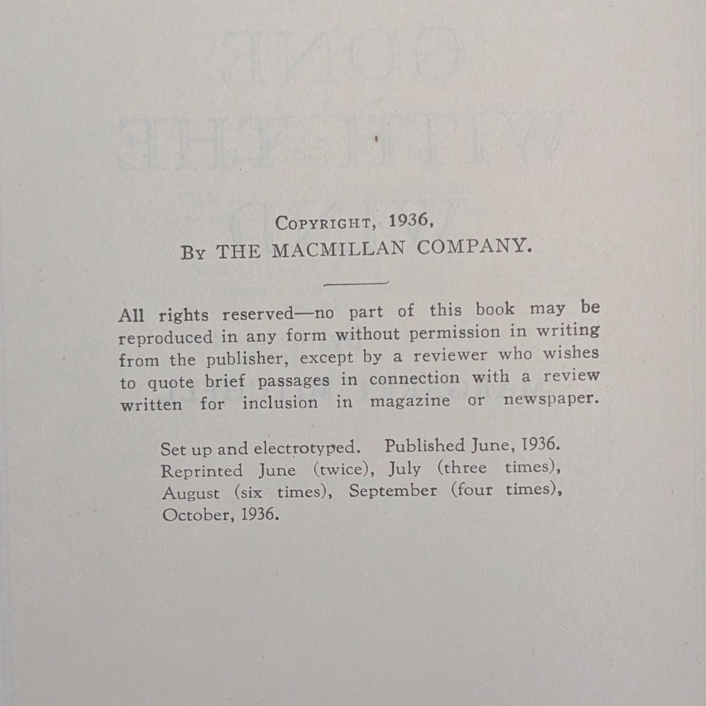 Gone with the Wind by Margaret Mitchell (RARE, Early Printing, Inscribed), October 1936 📜✍️🏛️