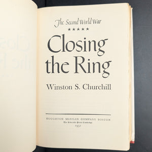 The Second World War: Closing The Ring, by Winston S. Churchill, (RARE with Dust Jacket), 1951 📜🛡️🇬🇧