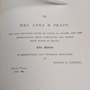 Louisa May Alcott: Her Life, Letters, and Journals by Ednah D. Cheney (First Edition), 1890 📜✒️📚