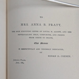 Louisa May Alcott: Her Life, Letters, and Journals by Ednah D. Cheney (First Edition), 1891 📜✒️📚