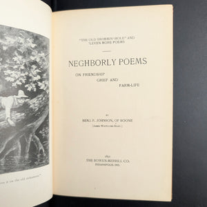 Neghborly Poems by James Whitcomb Riley (Second Edition), 1891 📜🇺🇸🎨