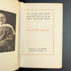 Fugitive Pieces by James Whitcomb Riley (RARE, Homestead Edition, Inscribed), 1917 📜🇺🇸✍️