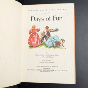 Days of Fun by Burton, Baker, and Kemp (3rd California State Printing), 1957. ☀️📖🖍️