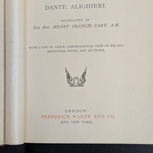 The Vision, or Hell, Purgatory, and Paradise of Dante Alighieri by Dante Alighieri (RARE Albion Edition), 1844 ๐๐ฎ๐นโ๏ธ