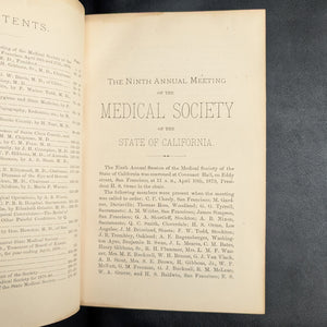 Transactions of the Medical Society of the State of California by The Medical Society of the State of California (Rare Volume V, 1880) 📜🩺🌉