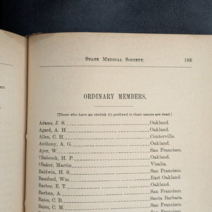 Transactions of the Medical Society of the State of California by The Medical Society of the State of California (Rare Volume V, 1880) 📜🩺🌉