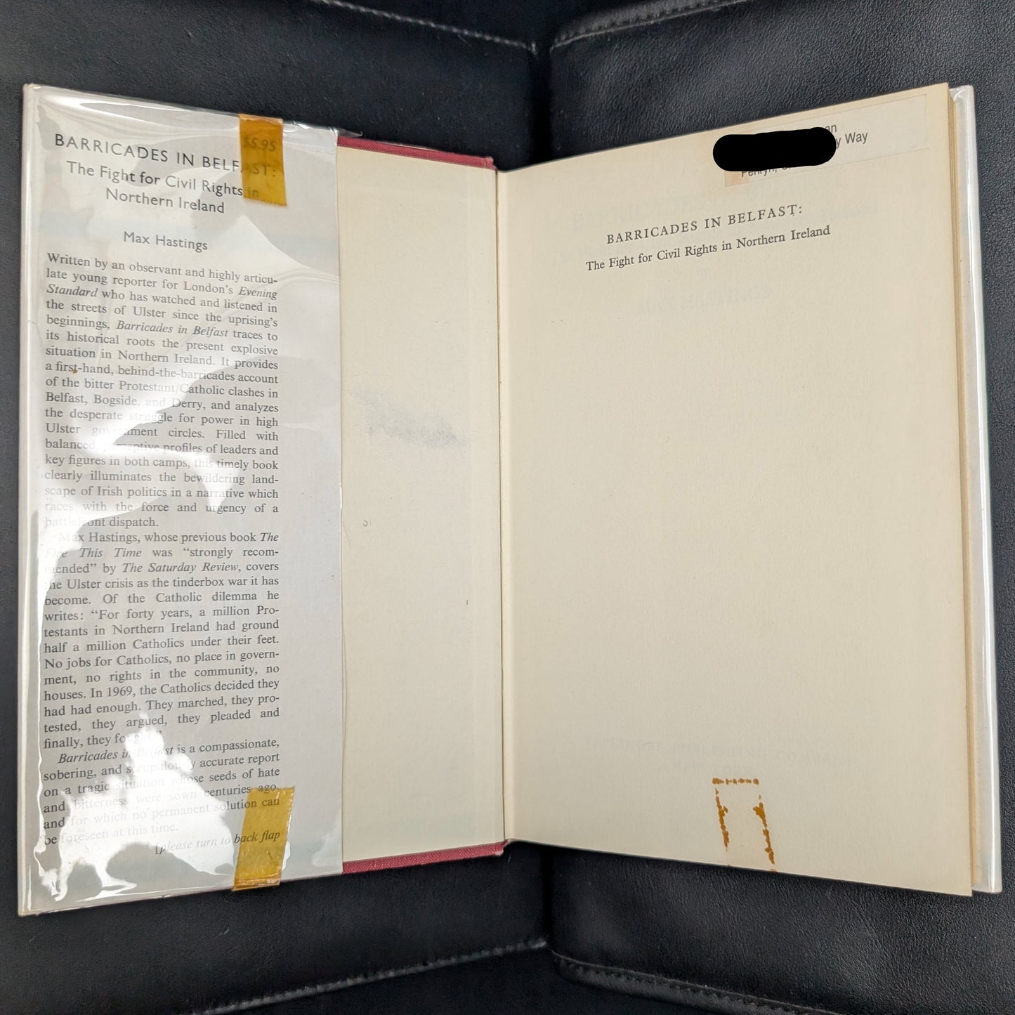 Barricades in Belfast by Max Hastings (RARE First American Edition), 1970 ๐๐ฌ๐งโ๏ธ