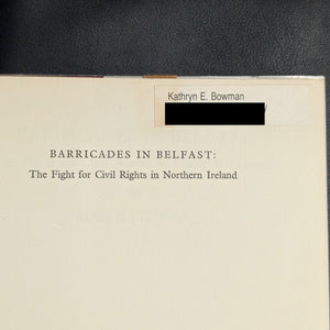Barricadas en Belfast de Max Hastings (RARA primera edición estadounidense), 1970 📜