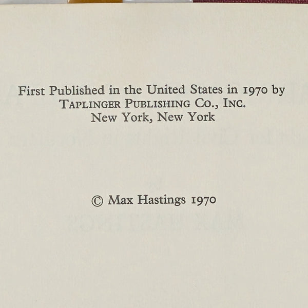 Barricadas en Belfast de Max Hastings (RARA primera edición estadounidense), 1970 📜