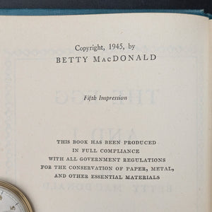 The Egg and I by Betty MacDonald (Fifth Impression), 1945. 🐔🏡😂