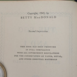 The Egg and I by Betty MacDonald (Second Impression), 1945. 🐔🏡😂