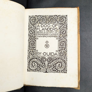 A Dog of Flanders, by Ouida, (RARE, The Roycrofters Edition), 1911 🎨🐕🇧🇪