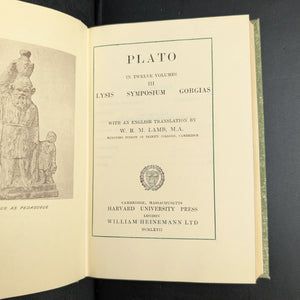 Plato: Lysis, Symposium, Gorgias by Plato (Loeb Classical Library Edition), 1967. 🏛️📜🇬🇷