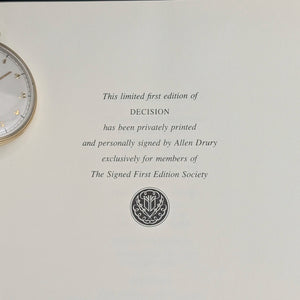 Decision by Allen Drury (Signed Limited First Edition), 1983 ⚖️🇺🇸🏛️