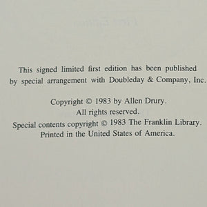 Decision by Allen Drury (Signed Limited First Edition), 1983 ⚖️🇺🇸🏛️