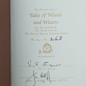 Tales of Woods and Waters by Vin T. Sparano (Signed Limited Edition No. 263), 1989 🎣🌲🦆