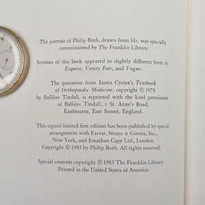 The Anatomy Lesson by Philip Roth (Signed First Edition), 1983 📜✍️🎭