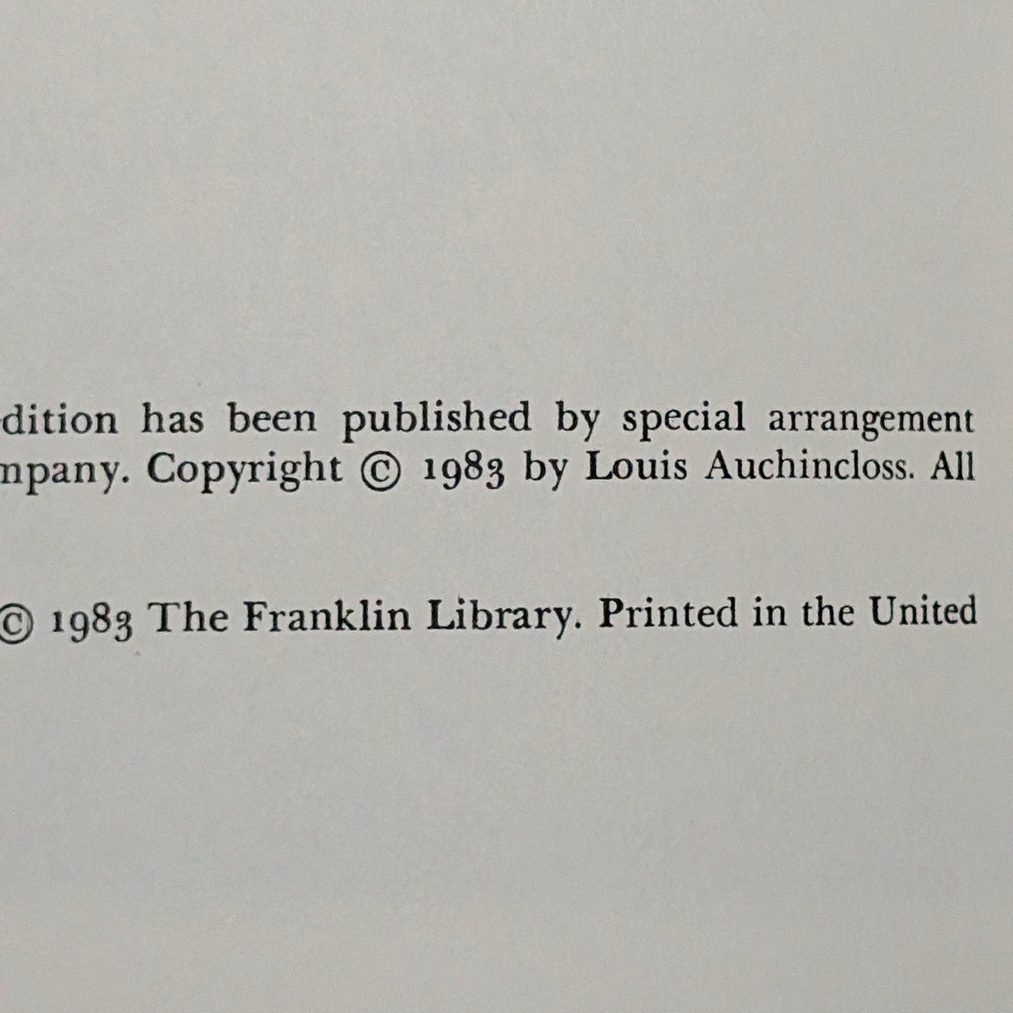 Exit Lady Masham by Louis Auchincloss (RARE, SIGNED LIMITED FIRST EDITION), 1983 📜✍️👑