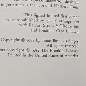 The Penitent by Isaac Bashevis Singer (Signed Limited First Edition), 1983 📜✍️💎