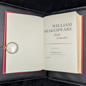 William Shakespeare, Eight Comedies by The Franklin Library (Leather Bound, RARE), 1978. 📜🏛️🇬🇧