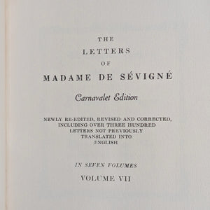 The Letters of Madame de Sévigné by Madame de Sévigné (RARE Carnavalet Edition), 1927 📜🇫🇷✒️