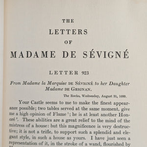 The Letters of Madame de Sévigné by Madame de Sévigné (RARE Carnavalet Edition), 1927 📜🇫🇷✒️