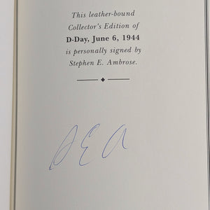 D-Day, June 6, 1944 by Stephen E. Ambrose (Signed Collectors Edition), 1995 🎖️⚓️⚔️