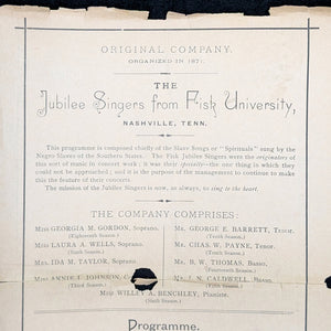 The Story of the Jubilee Singers, With Their Songs by J.B.T. Marsh (RARE, Revised Edition, Original Program), 1880 🎶📜🧐