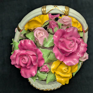 Royal Albert Musical Flower Basket – Old Country Roses (RARE 1962 Launch Year), "Fur Elise" 🎶🌹🇬🇧