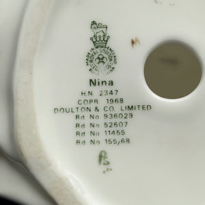 Vintage Royal Doulton "Nina" Figurine (RARE HN 2347), Peggy Davies Design, c. 1968 🩰🇬🇧👑