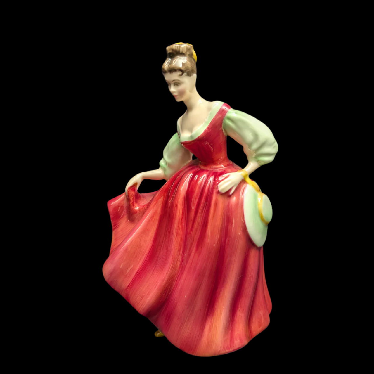 Vintage Royal Doulton "Fair Lady" Figurine (HN 2832), Red Dress, Peggy Vintage Royal Doulton "Fair Lady" Figurine (HN 2832), Red Dress, Peggy