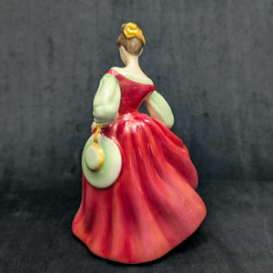 Vintage Royal Doulton "Fair Lady" Figurine (HN 2832), Red Dress, Peggy Davies Design, c. 1977 🩰🇬🇧👑
