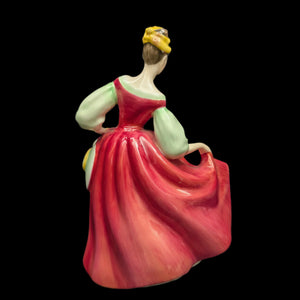 Vintage Royal Doulton "Fair Lady" Figurine (HN 2832), Red Dress, Peggy Davies Design, c. 1977 🩰🇬🇧👑